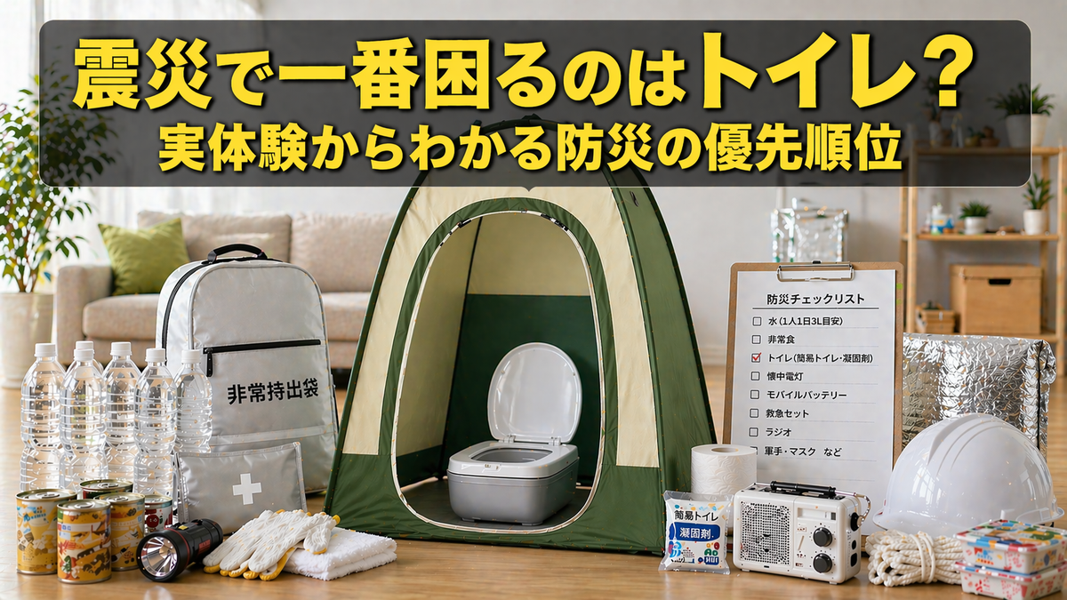 震災で一番困るのはトイレ？実体験からわかる防災の優先順位