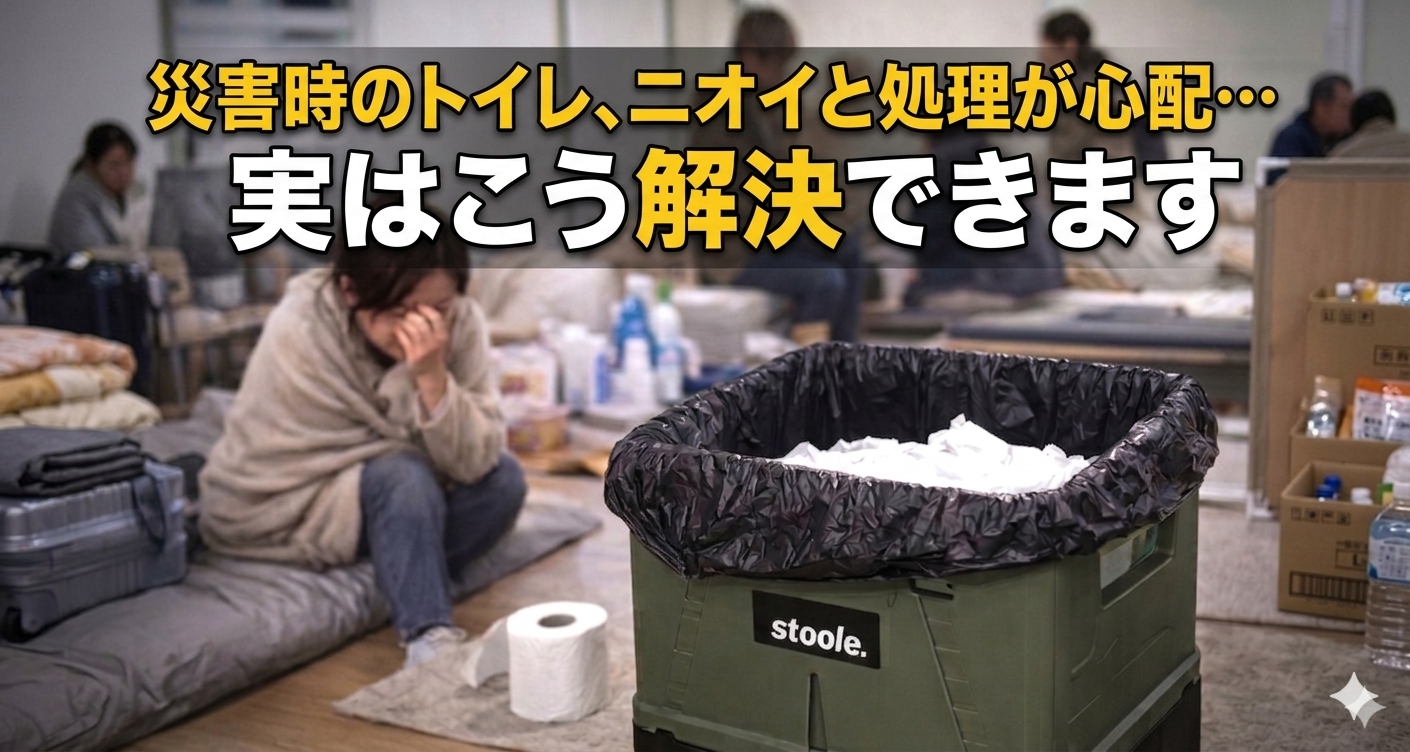 災害時のトイレ、ニオイと処理が心配…実はこう解決できます