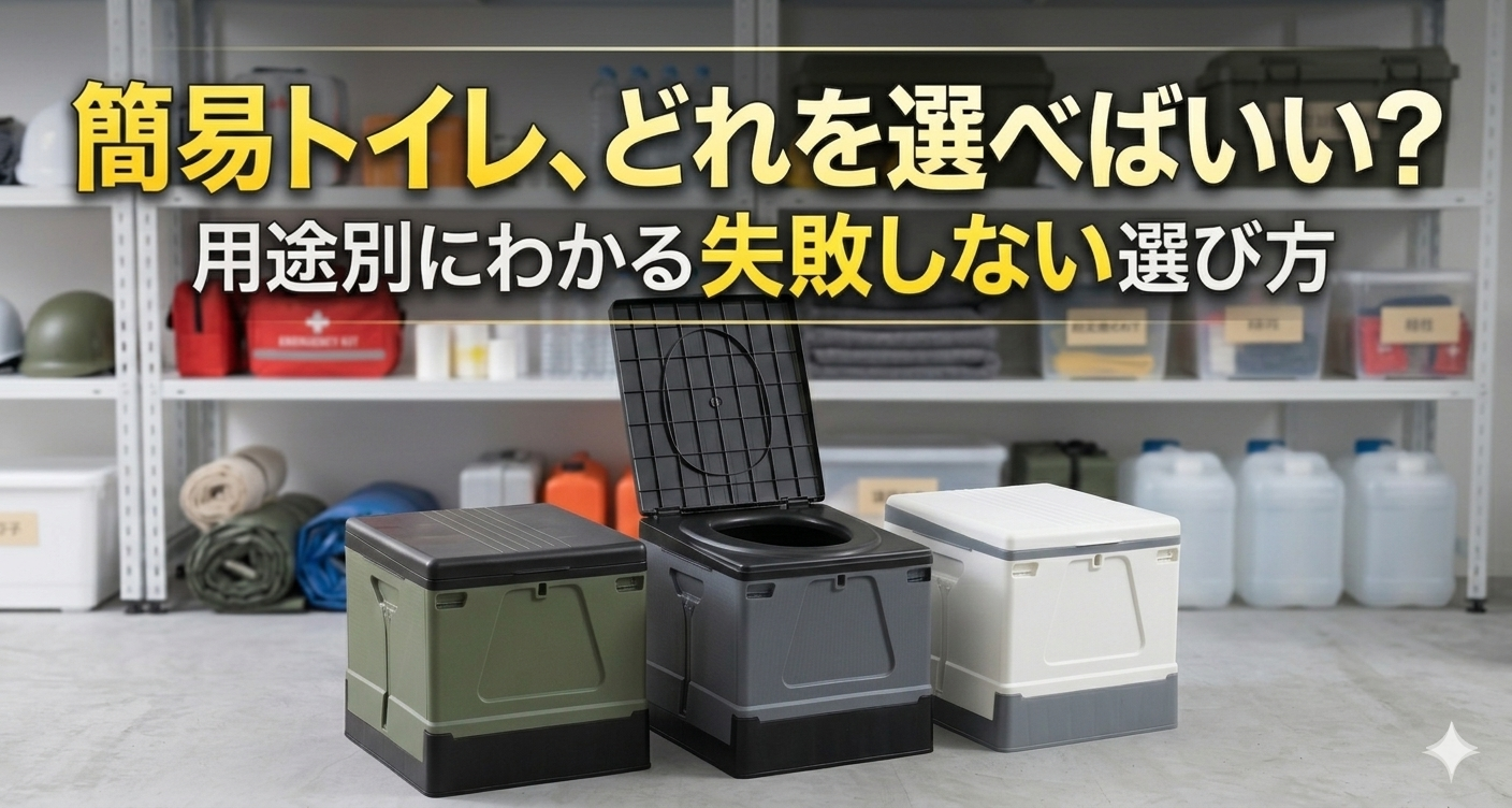 簡易トイレ、どれを選べばいい？用途別にわかる失敗しない選び方